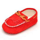 New Baby Unisex Tassel Bow No Tie Tods Soft Comfortable Flat Baby Shoes for Spring and Autumn