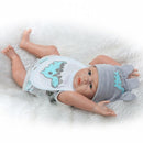 Reborn Baby Doll Baby Bath Toy Full Silicone Body Eyes Open With Clothes 20inch 50cm Lifelike Cute Gifts Toy Boy