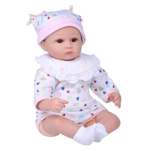 40cm Reborn Baby Doll Bath Toy Silicone Body Eyes Open With Clothes Lifelike Cute Gifts Toy