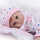 40cm Reborn Baby Doll Bath Toy Silicone Body Eyes Open With Clothes Lifelike Cute Gifts Toy