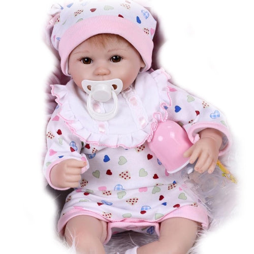 40cm Reborn Baby Doll Bath Toy Silicone Body Eyes Open With Clothes Lifelike Cute Gifts Toy