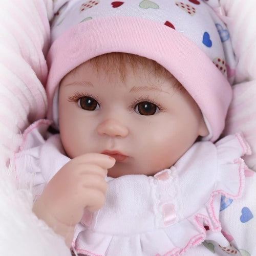 40cm Reborn Baby Doll Bath Toy Silicone Body Eyes Open With Clothes Lifelike Cute Gifts Toy