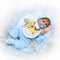 16inch Silicon Reborn Toddler Doll Sleeping Baby Doll Girl Eyes Close With Hair Clothes Boneca Lifelike Cute Gifts Toy