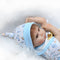 16inch Silicon Reborn Toddler Doll Sleeping Baby Doll Girl Eyes Close With Hair Clothes Boneca Lifelike Cute Gifts Toy