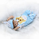 16inch Silicon Reborn Toddler Doll Sleeping Baby Doll Girl Eyes Close With Hair Clothes Boneca Lifelike Cute Gifts Toy