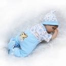 16inch Silicon Reborn Toddler Doll Sleeping Baby Doll Girl Eyes Close With Hair Clothes Boneca Lifelike Cute Gifts Toy