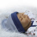 22inch Silicon Reborn Toddler Doll Sleeping Baby Doll Boy Eyes Close With Hair Clothes Boneca Lifelike Cute Gifts Toy