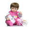 16inch 41cm Silicone PP Filling Reborn Toddler Baby Doll Girl Body Boneca With Clothes Blue Eyes Lifelike Cute Gifts Toy