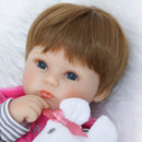 16inch 41cm Silicone PP Filling Reborn Toddler Baby Doll Girl Body Boneca With Clothes Blue Eyes Lifelike Cute Gifts Toy