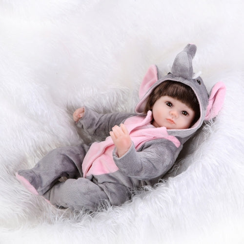 16inch 41cm Silicone Reborn Toddler Baby Doll Girl Body Boneca With Clothes Brown Eyes Lifelike Cute Gifts Toy