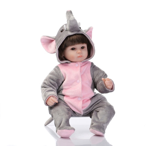 16inch 41cm Silicone Reborn Toddler Baby Doll Girl Body Boneca With Clothes Brown Eyes Lifelike Cute Gifts Toy