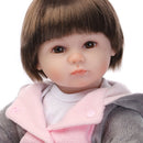 16inch 41cm Silicone Reborn Toddler Baby Doll Girl Body Boneca With Clothes Brown Eyes Lifelike Cute Gifts Toy