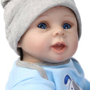 22inch 55cm Reborn Toddler Baby Doll Boy Silicone Body Boneca With Clothes Blue Eyes Lifelike Cute Gifts Toy