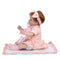 16inch 41cm Silicone Reborn Toddler Baby Doll Girl Body Boneca With Clothes Brown Eyes Lifelike Cute Gifts Toy