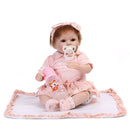 16inch 41cm Silicone Reborn Toddler Baby Doll Girl Body Boneca With Clothes Brown Eyes Lifelike Cute Gifts Toy