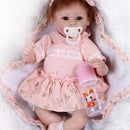 16inch 41cm Silicone Reborn Toddler Baby Doll Girl Body Boneca With Clothes Brown Eyes Lifelike Cute Gifts Toy