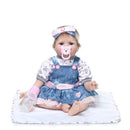 22inch 55cm Reborn Toddler Baby Doll Girl PP Cotton Filling Body Boneca With Clothes Lifelike Cute Gifts Toy