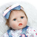 22inch 55cm Reborn Toddler Baby Doll Girl PP Cotton Filling Body Boneca With Clothes Lifelike Cute Gifts Toy