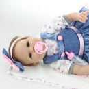 22inch 55cm Reborn Toddler Baby Doll Girl PP Cotton Filling Body Boneca With Clothes Lifelike Cute Gifts Toy