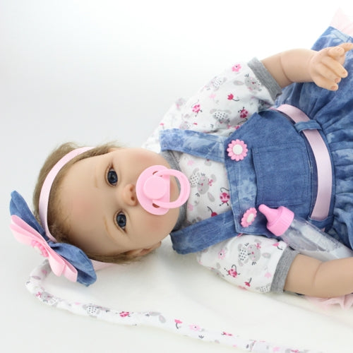 22inch 55cm Reborn Toddler Baby Doll Girl PP Cotton Filling Body Boneca With Clothes Lifelike Cute Gifts Toy