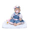 22inch 55cm Reborn Toddler Baby Doll Girl PP Cotton Filling Body Boneca With Clothes Lifelike Cute Gifts Toy