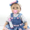 22inch 55cm Reborn Toddler Baby Doll Girl PP Cotton Filling Body Boneca With Clothes Lifelike Cute Gifts Toy