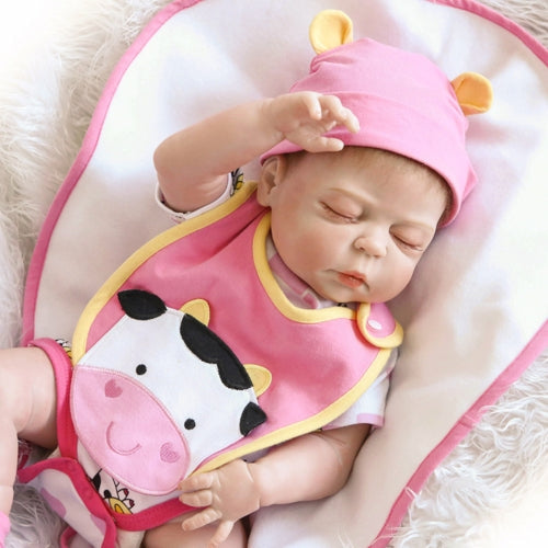 22inch 55cm Reborn Baby Doll Girl Full Silicone Sleeping Doll Baby Bath Toy With Clothes Lifelike Cute Gifts Toy