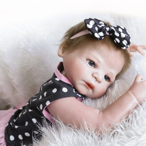 22inch 55cm Reborn Baby Doll Girl Full Silicone Princess Doll Baby Bath Toy With Clothes  Lifelike Cute Gifts Toy