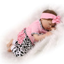 22inch 55cm Silicone Reborn Toddler Baby Doll Girl Sleeping Doll Boneca With Clothes Blue Eyes Lifelike Cute Gifts Toy