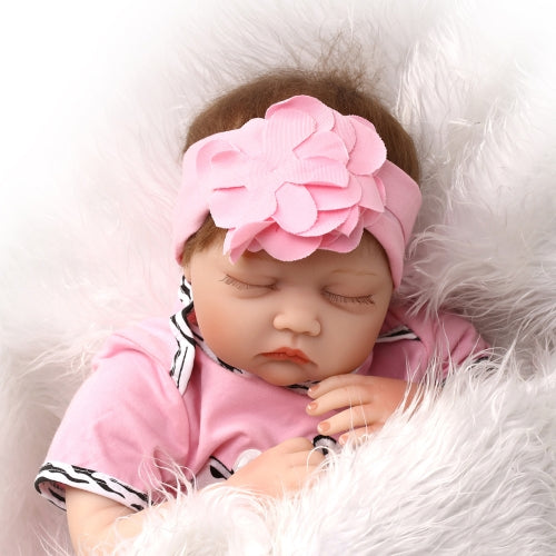 22inch 55cm Silicone Reborn Toddler Baby Doll Girl Sleeping Doll Boneca With Clothes Blue Eyes Lifelike Cute Gifts Toy