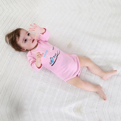 3pcs Baby Rompers Bodysuit Clothes Set 100% Cotton Long Sleeve For Newborn Baby Infant Girl 0-3M