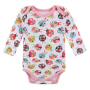 3pcs Baby Rompers Bodysuit Clothes Set 100% Cotton Long Sleeve For Newborn Baby Infant Girl 0-3M