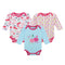 3pcs Baby Rompers Bodysuit Clothes Set 100% Cotton Long Sleeve For Newborn Baby Infant Girl 9-12M