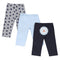 3Pcs Baby Pants Set 100% Cotton Unisex For Newborn Baby Infant 0-3M