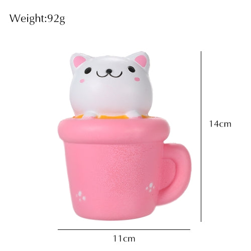 Slow Rising Squishy Cute Cartoon Strawberry Cake Cream Marshmallow Cactus Scented Squeeze Kid Toy Phone Charm Gift for Stress Relief