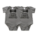 3Pcs Baby Rompers Cute Words Printing Cotton Short Sleeve Bodysuit Unisex Newborn Baby Clothes 3-6Month