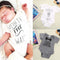 3Pcs Baby Rompers Cute Words Printing Cotton Short Sleeve Bodysuit Unisex Newborn Baby Clothes 3-6Month