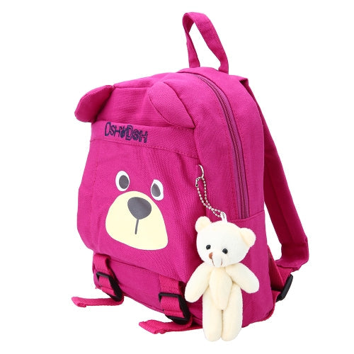 Kids School Bags Backpack Canvas Cute Children Kindergarten Primary Schoolbags Cartoon Bear Plush Toys Black