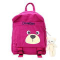 Kids School Bags Backpack Canvas Cute Children Kindergarten Primary Schoolbags Cartoon Bear Plush Toys Black