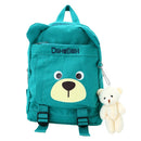 Kids School Bags Backpack Canvas Cute Children Kindergarten Primary Schoolbags Cartoon Bear Plush Toys Black