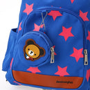 Kids School Bags Canvas Cute Star Pattern Travel Backpack Children Kindergarten Schoolbags With Coin Purse Red