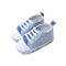 Infant Toddler Baby Casual Shoes Cotton Stripe Soft Sole Non-Slip Sneaker Prewalker Pink 4M