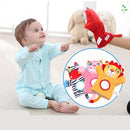 Baby Animals Hand Puppet Plush Rattles Bell Magic Mirror Soft Finger Toys For Early education Lion