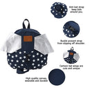 Kids School Bags Backpack Anti-lost Harness Canvas Cute Children Kindergarten Schoolbags With Wings Dark Blue Star