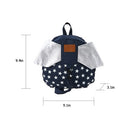 Kids School Bags Backpack Anti-lost Harness Canvas Cute Children Kindergarten Schoolbags With Wings Dark Blue Star