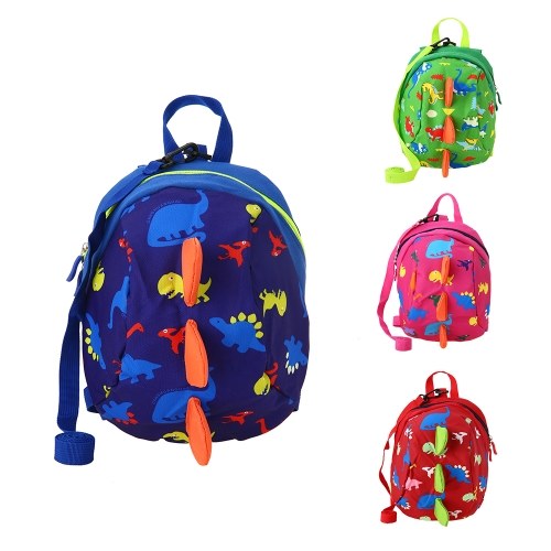 Kids School Bags Nylon Cute Dinosaur Travel Backpack Children Kindergarten Schoolbags Green