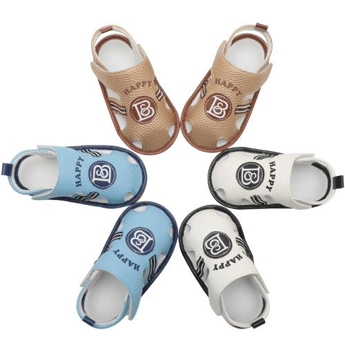 Infant Toddler Baby Shoes Summer Boy Sandal Non-Slip Rubber Sole Prewalker  White Size 6