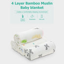 Baby Toddler Blanket 4 Layer 100% Bamboo Fiber Blanket For Bed Stroller Crib Car Nursing Cover 53*40 inches White