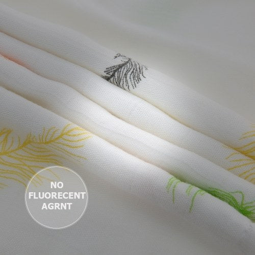 Baby Toddler Blanket 4 Layer 100% Bamboo Fiber Blanket For Bed Stroller Crib Car Nursing Cover 53*40 inches White