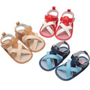 Infant Toddler Baby Shoes Sandal PU Magic Tape Soft Sole Non-Slip Sneaker Prewalker For Summer Red U.S Size 6